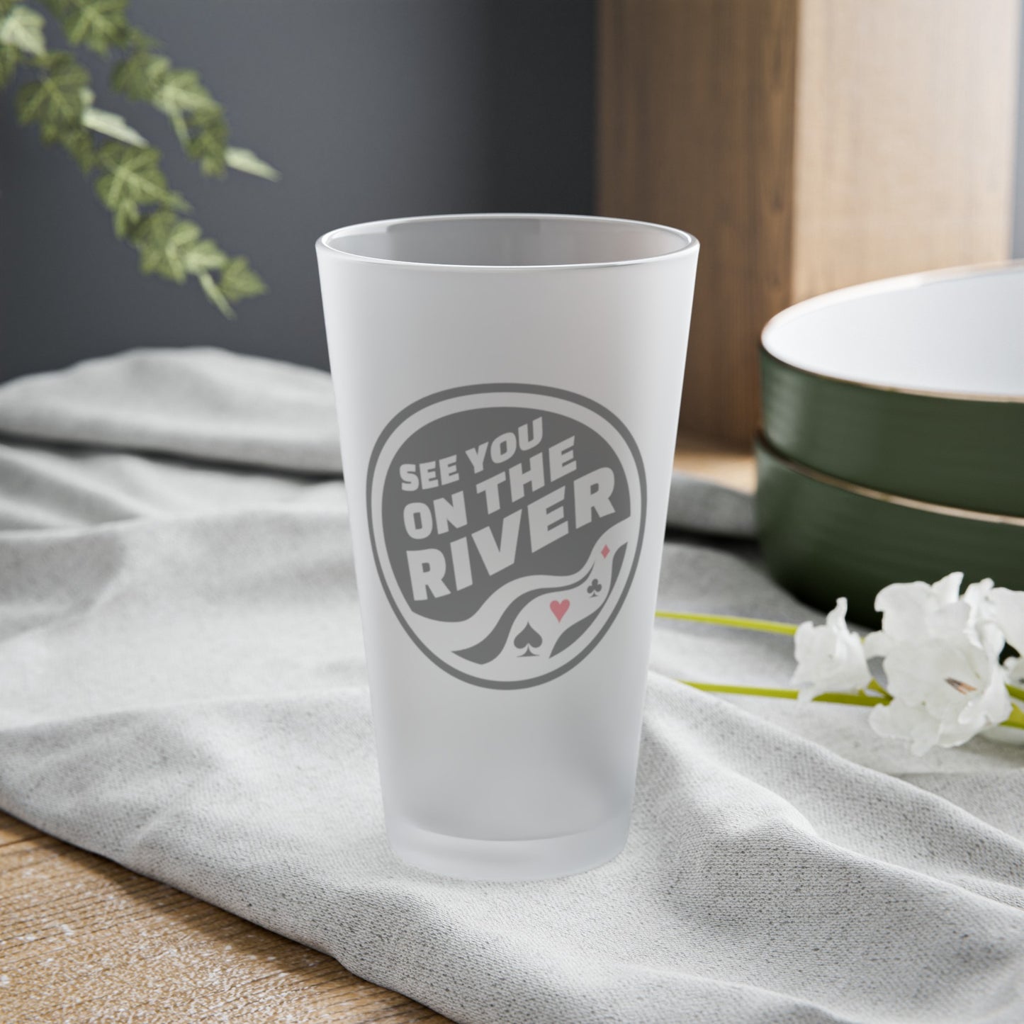 Frosted Pint Glass
